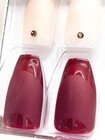 Kiss Limited Edition Glue-on Medium Length Nails  Textured Patter Pink red 92419