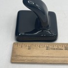 Vtg Porcelain Robe Towel Wall Mounted Hook Mcm Restoration Style Black Knight
