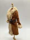 Vintage 1974 Barbie Doll Sears Exclusive Faux Suede Coat  7753 Brown Faux Fur