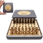 Mini Travel Chess Set   4  Portable  Wooden Pocket Chess Board  Medium Square