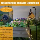 Solar Watering Can Lantern Outdoor Waterproof Metal Garden Decor Hanging Path