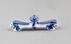 Rare Royal Copenhagen Hand Painted Porcelain Blue Fluted Knife Rest 1st Mint 