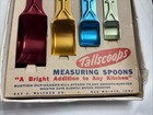 Set 4 Vtg Tallscoops Anodized Colored Aluminum Measuring Spoons Mcm Walther