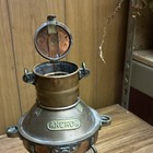 Anchor Brass Maritime Lantern Nautical Ship Lamp Glass Decor Collectible