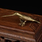 Mini Solid Brass Birds Figurines Antique Statue Hummingbird Tea Knife Home Decor