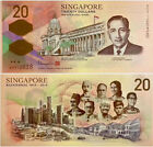 2019 Singapore 20 Dollars P 63 Comm  Polymer Unc New Banknote