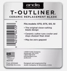 Andis 04720 T-outliner Ceramic Blade Replacement For Gto Go Gtx Close Cutting Si