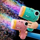 40 Hole Dinosaur Bubble Blaster Electric Machine Kids Outdoor Party Toy Usb Blow