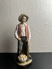 Homco 8807 Porcelain Figurine 10  Old Man Farmer Potatoes Vtg Rare