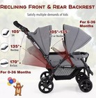 Baby Twin Double Stroller Lightweight Travel Stroller Pushchair