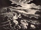 Thomas Hart Benton   Letter From Overseas   Wwii Lithograph Art Print