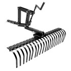 Adjustable 3 Point Landscape Rake   1 Point Hitch Lift For Tractor Soil Lawn Atv