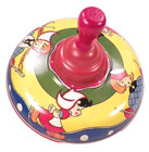 Ohio Art Spinning Top Toy Tin Dutch Boy   Girl Skaters Lithograph 1950s Vintage