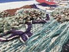 Vintage Mcm Fiber Art Wall Hanging Boho Woven Textile Jute Tapestry Houses