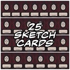 25 Gothic Sketch Cards - Blank Trading Cards - 2 5x 3 5 - 32pt - For Gothic Art