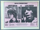 Lou Reed   Jeff Beck Original 1973 Advert Concert Amsterdam Velvet Underground