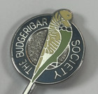 Vintage The Budgerigar Society Enamel Pin Badge
