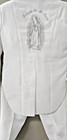 Boy Baptism Tuxedo With Silver Angel Embroidery   tailcoat  Brocade Vest   Bow