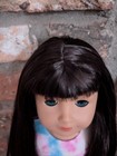 American Girl Truly Me 16 Wig B Dark Brown Hair Bangs Doll Custom Replacement