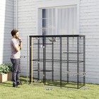 Pawhut Weld Wire Catio Outdoor Indoor W  Waterproof Cover  For 1-3 Kittens