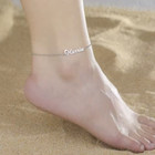 Personalized Name Anklet Foot Custom Ankle Jewelry Stainless Steel Gold Silver