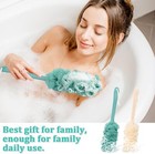Long Handle Bath Brush Back Scrubber For Shower Loofah Sponge Body Back Brush Us