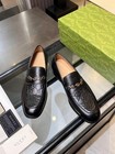 Gucci Men s G Loafers Black Leather Slip On Dress Shoes