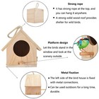 Wooden Bird House Pack Of 2 Hanging Birdhouse For Outside Nests Box Garden Patio