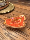 Vintage 1950s Glazed Ceramic Volcanic Ashtray  California Original Usa