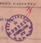 Calcutta India Deficiency In Address Cover 1945 To New York