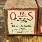  4  Qrs 7258  1478  190  And 204 Antique Music Roll As Shown Classic Piano Rolls