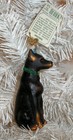 2010 Old World Christmas - Doberman Dog - Blown Glass Ornament New W tag