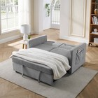 54 5   Modern Convertible Sleeper Sofa Bed Loveseat Couch With Pull Out Bed Us