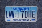 Mississippi State License Plate - Law Enforcement Police