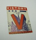 V Victory Ever Ready Label Corp Ny Ww2 Political Prop Ad Cinderella Poster Stamp