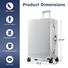 Luggage Aluminum Frame Liggage Hard Shell Travel Suitcase W  Tsa Lock Usb Port