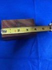 Vintage Rosewood Wooden Hinged Box With Inlaid Brass Nautical Anchor Symbol 4 l