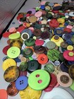 Large Lot Of Bright Colorful Vintage Buttons For Sewing Or Crafts Designer