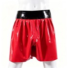 Loose Mens Latex Boxer Shorts With Pleated Design Rubber Casual Shorts 0 4mm