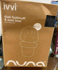 Nuna Trvl Footmuff Caviar Black Dualfoot Muff And Seat Liner  New In Box