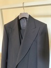 Husbands Paris Black Fresco Wool 3 Piece Suit 48r