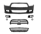 For 2008-2014 Dodge Charger Srt 8 Style Front Bumper Body Kit W  Grille Assembly