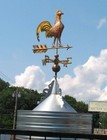 Rooster Weathervane  copper And Brass semi- Weathered heavy Duty Mount All Parts