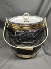 Vintage Mid Century Modern Plastic Ice Bucket With Handle And Lid Pre Owned