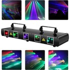 5 Lens 5 Beam Laser Stage Light Rgbyc Party Dj Projector Dmx Disco Show Effect