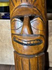 Vintage Wooden Hand Carved Hawaiian Island Tiki Mask Wall Hanging Art Decor 18   