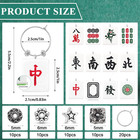 12 Sets Mahjong Wine Charms 1 Inch Wine Glass Charms Tags Mah Jongg Wi-ne