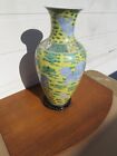 Antique Chinese Porcelain Vase Foo Dogs Yellow Color Blue Mark