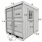 9ft Portable Storage Conex Box Container W lockbox   Windows   Office Workshop