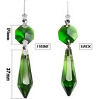 40pcs Green Chandelier Lamp Clear Crystal Icicle Prisms Bead Hanging Pendants